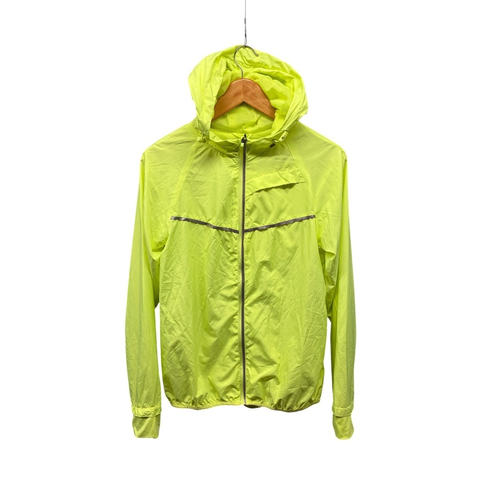 Atmosphere Workout Jacket Women's Size‎ 10 Yellow Hooded Windbreaker Running